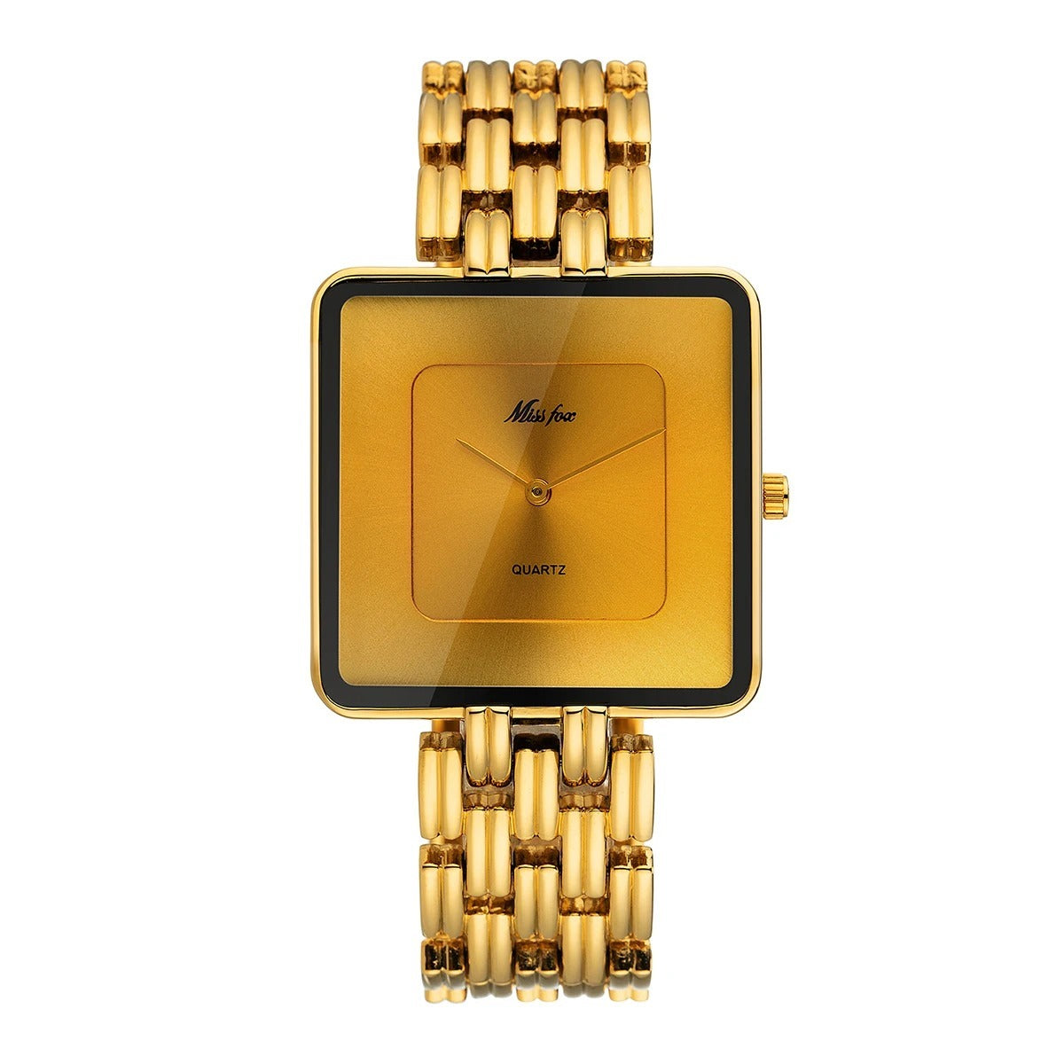 Luxury Square Gold Quartz Watch - Stylish and Elegant Timepiece for Men and Women