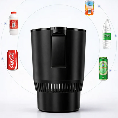 2-in-1 Smart Car Cup Cooler & Heater with LED Display, Touch Control | مبرد وسخان كوب السيارة