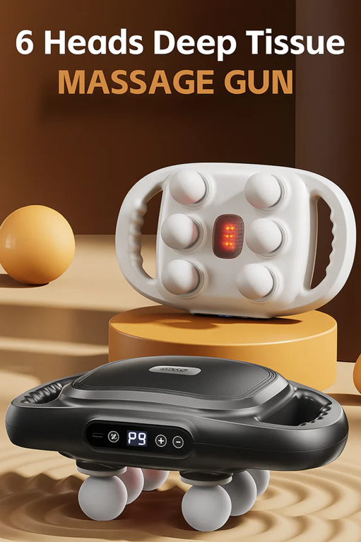 Six Head Electric Massager Full Body Vibration Therapy Device | جهاز تدليك كهربائي 6 رؤوس