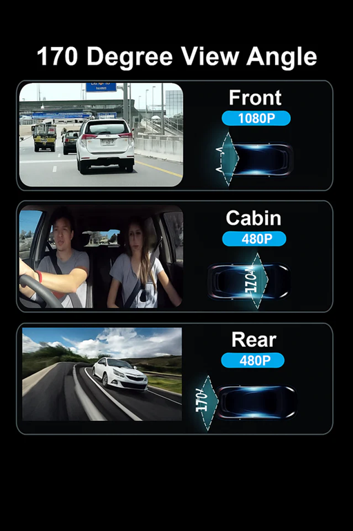 Vehicle DVR Dash Camera Full HD Night Vision Car Recorder | كاميرا DVR للسيارة