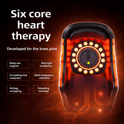 Electric Heated Knee Massager with Vibration Therapy Joint Pain Relief | جهاز تدليك الركبة الكهربائي