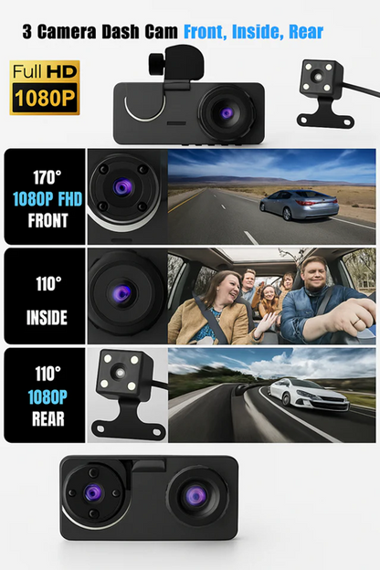 Vehicle DVR Dash Camera Full HD Night Vision Car Recorder | كاميرا DVR للسيارة