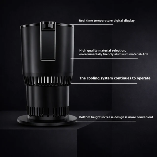 2-in-1 Smart Car Cup Cooler & Heater with LED Display, Touch Control | مبرد وسخان كوب السيارة