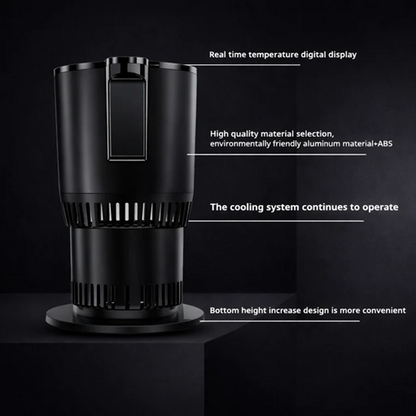 2-in-1 Smart Car Cup Cooler & Heater with LED Display, Touch Control | مبرد وسخان كوب السيارة