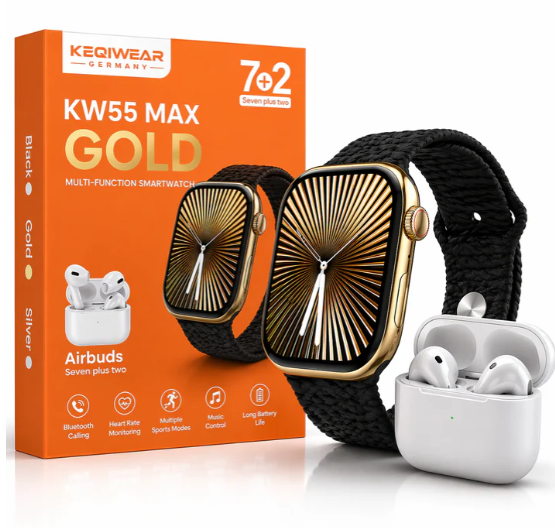Smart Watch Series 10 KW55 Max Gold | ساعة ذكية Series 10 KW55 Max ذهبية