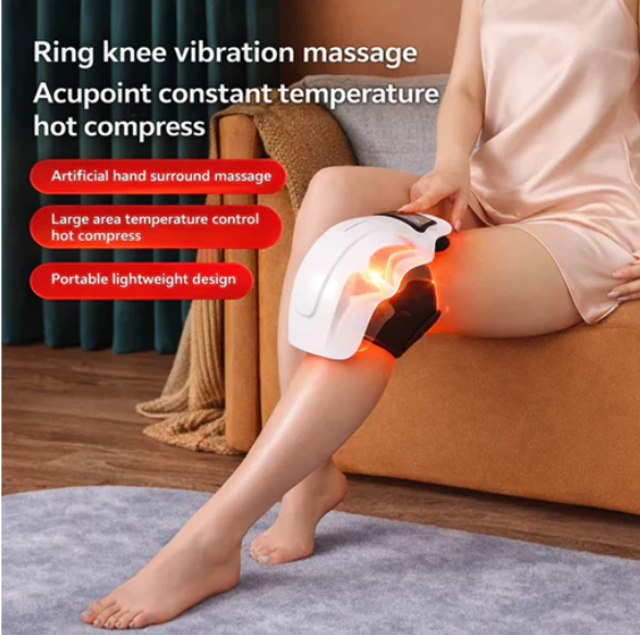4-in-1 Knee Massager – Deep Heat, Red Light, Vibration & 3D Massage | جهاز تدليك الركبة 4 في 1