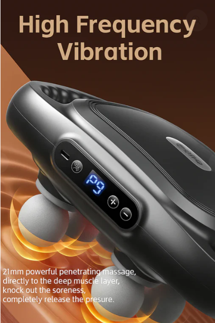 Cuifati 6-Head Massage Gun – Deep Tissue, 9 Levels & 9 Modes | مسدس تدليك Cuifati