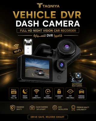 Vehicle DVR Dash Camera Full HD Night Vision Car Recorder | كاميرا DVR للسيارة